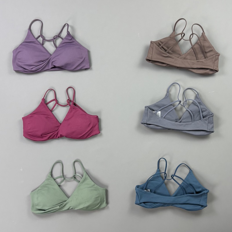 Yoga Fitness Matte - 비전 여성 스포츠 브라 V넥 트위스트