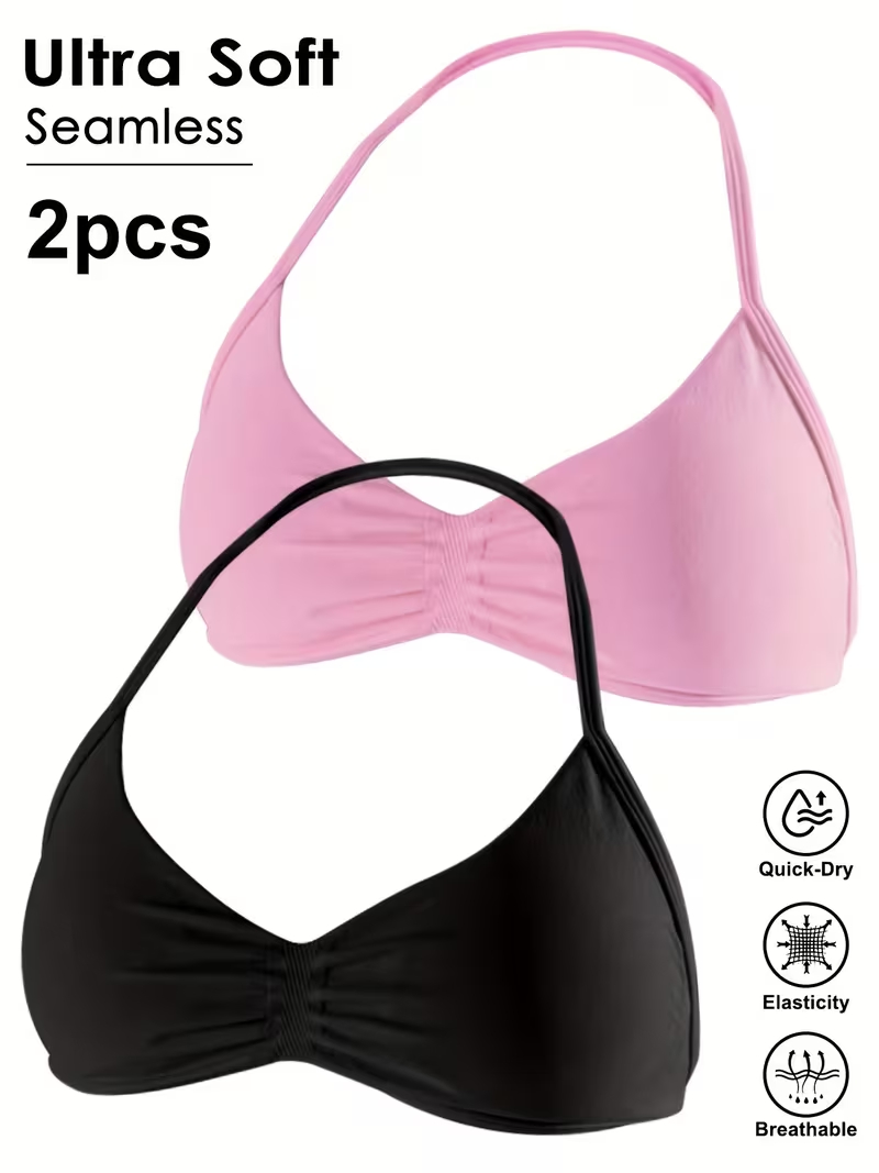 Yoga Fitness Matte - 2피스 심리스 섹시 오픈 백 짐
