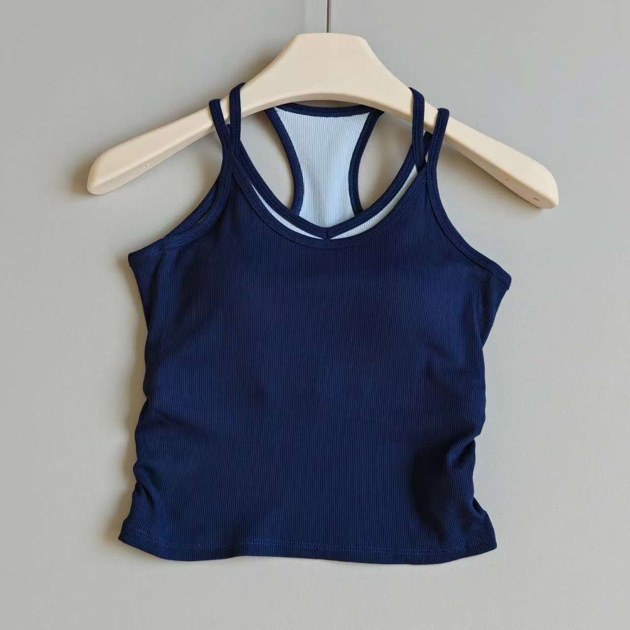 여성용 대비색 요가 조끼, 충격 방지 가슴 패드가 있는 - Yoga Fitness Matte 리뷰 및 가격