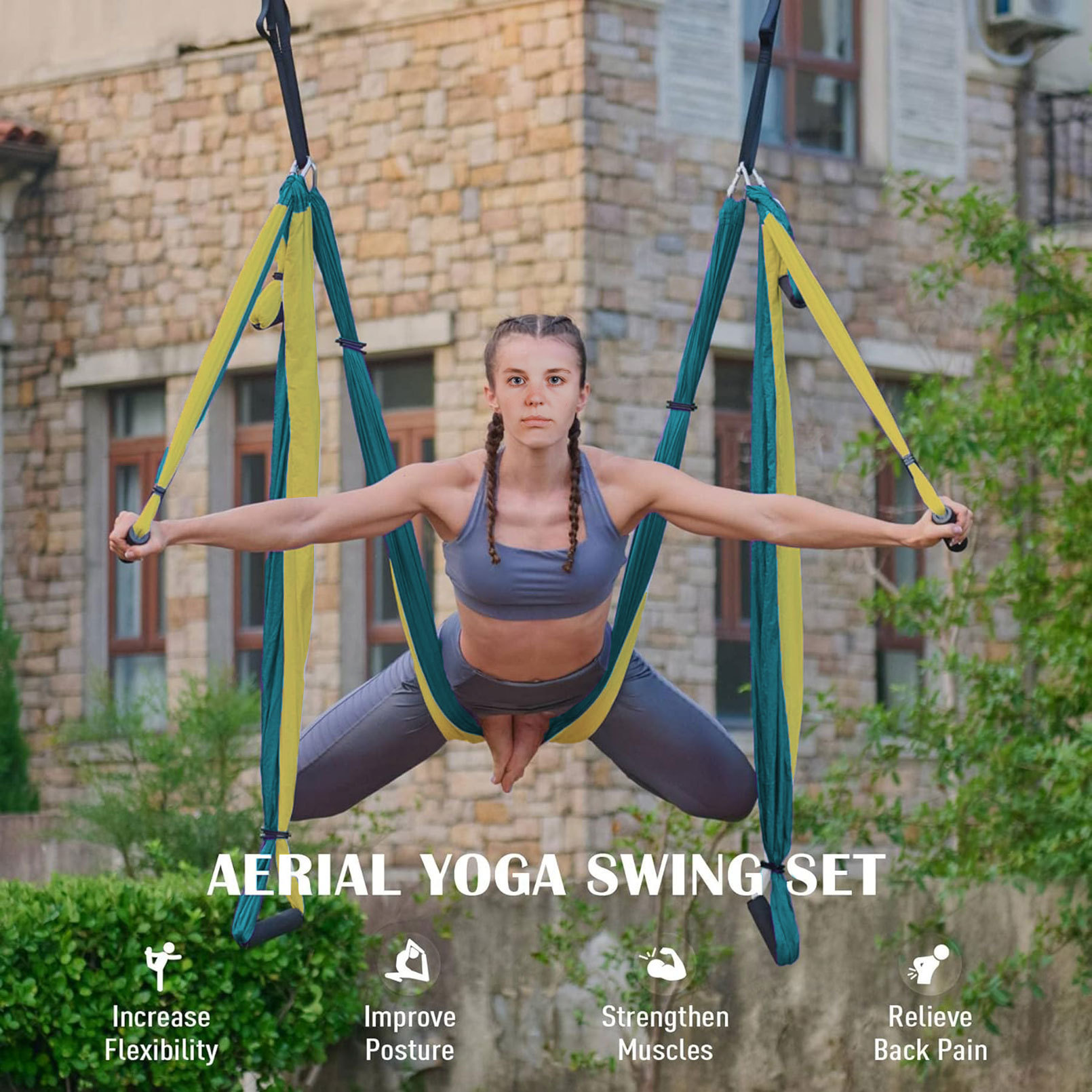 Гамак Для Йоги 공중 요가 해먹 스윙 컬러  - Yoga Swing Aerial 리뷰 및 가격