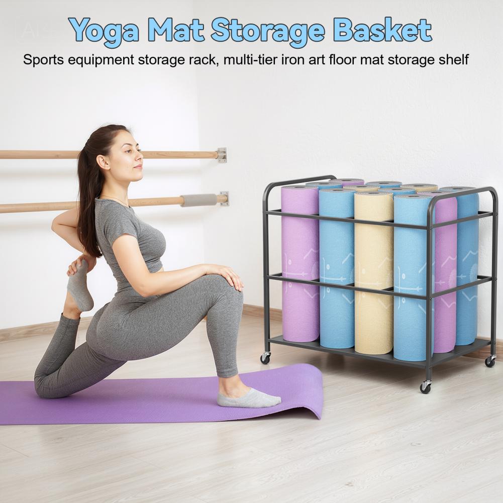 바퀴가 달린 요가 매트 보관 랙, 홈짐 운동기구 보관  - Yoga Fitness Rooms 리뷰 및 가격
