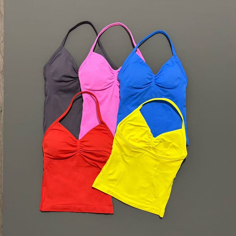 여성용 짐 스포츠 탑 심리스 요가 탱크 탈부착 가능한  - Yoga Fitness Matte 리뷰 및 가격