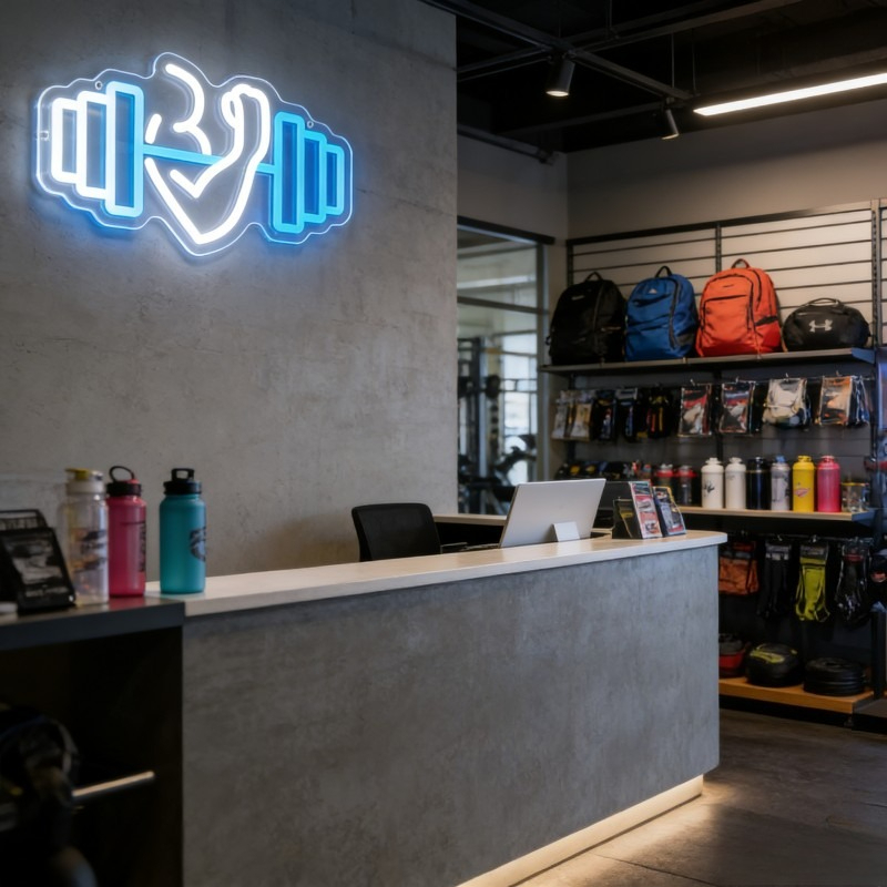 이두근 덤벨 네온사인 LED 벽 장식, 홈짐, 요가 스 - Yoga Fitness Rooms 리뷰 및 가격