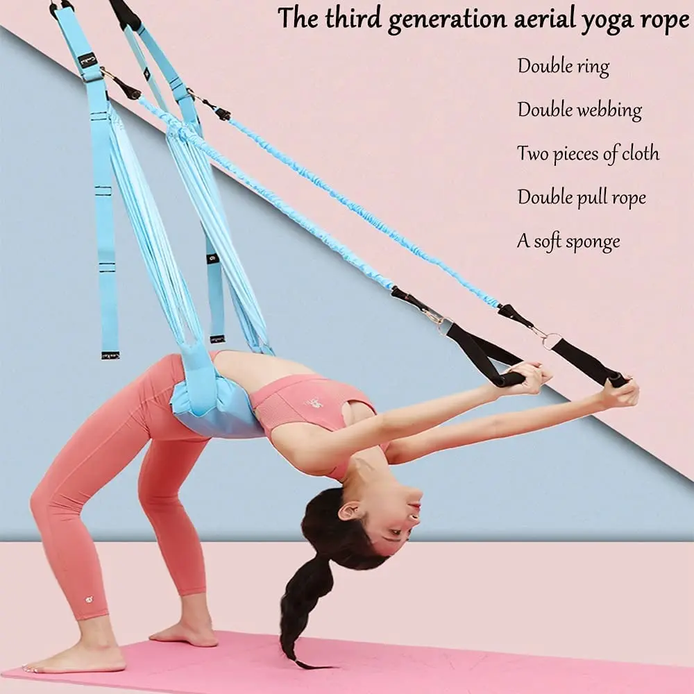 조정 가능한 공중 요가 스트랩, 신축성 있는 문 걸이  - Yoga Swing Aerial 리뷰 및 가격